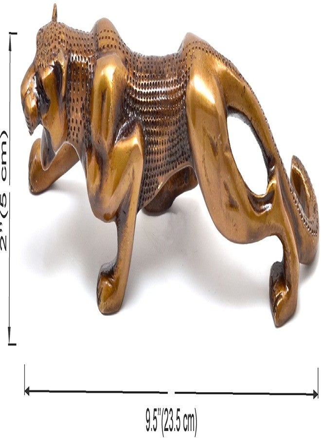 Two Moustaches Luxurious Premium Jaguar Collectible 100% Pure Brass Designer Showpiece, Decorative Items for Home, Living Room Showpieces, Miniature Decor Items, Interior Decoration, Pack of 1 - Image 5